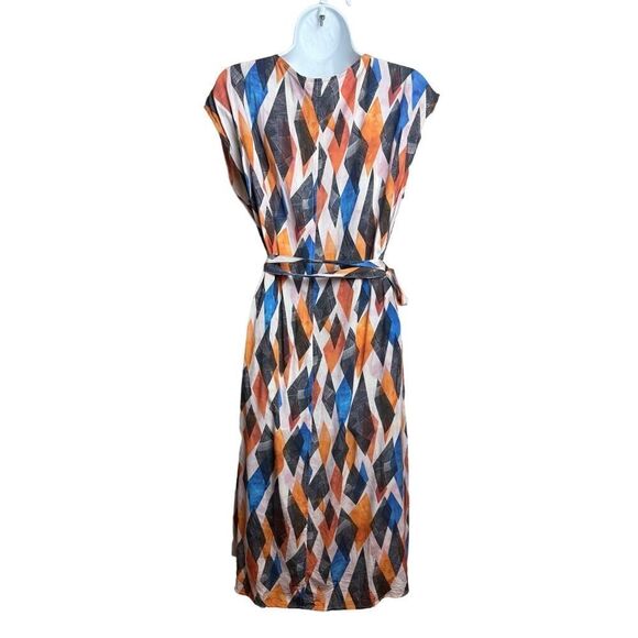 Anthropologie The Odells Geo Wrap Dress Sz. S - Picture 5 of 8